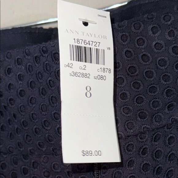 Ann Taylor LOFT Navy Blue Cropped Ankle Pants Sleek Style 10 - Picture 2 of 13